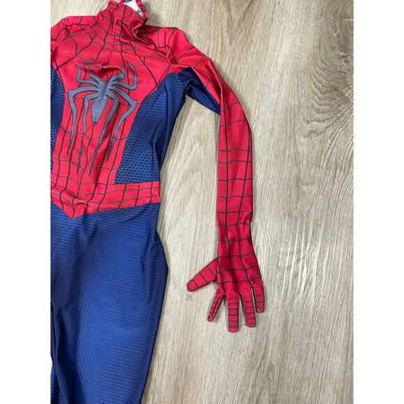 Boys Spider-Man Costume Size Medium‎ Full Bodysuit with Attached Boot Covers - Picture 10 of 12